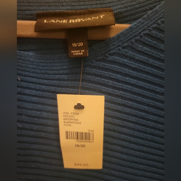 Dark teal sweater, new with tags. Lane Bryant size 18/20 - Picture 2 of 3